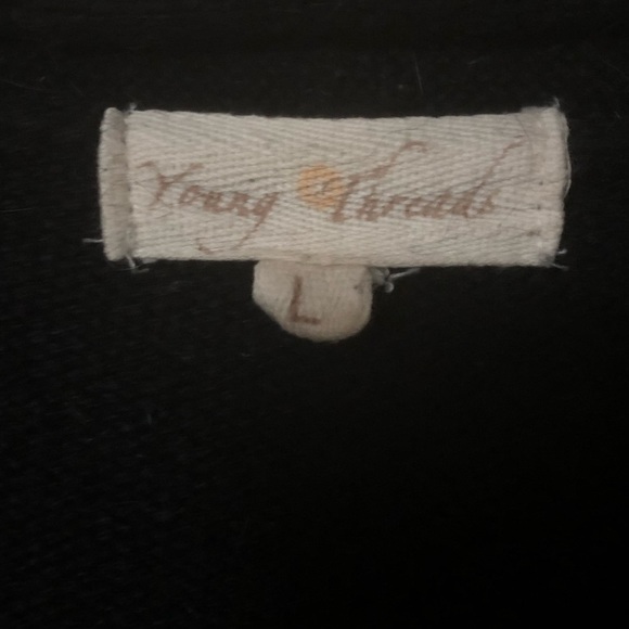 Young Threads Cozy cardigan in black with orange accent - Picture 3 of 5